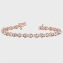 Round Diamond XO Tennis Bracelet