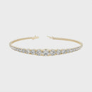Round Diamond Progressive Tennis Bracelet
