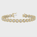 Round Diamond Tennis Bezel Bracelet