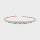 Round Diamond Progressive Tennis Bracelet
