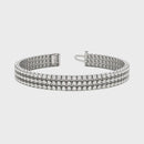 Round Diamond Multi-Row Tennis Bracelet