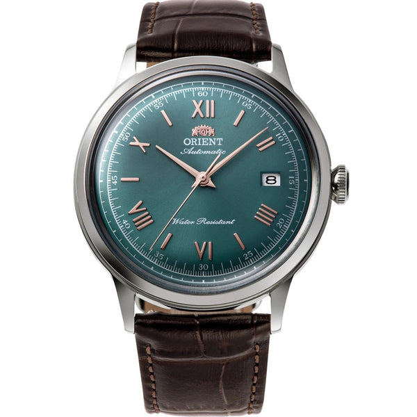 Orient Bambino Men's Watch Green Dial Brown Leather RA-AC0023E30B