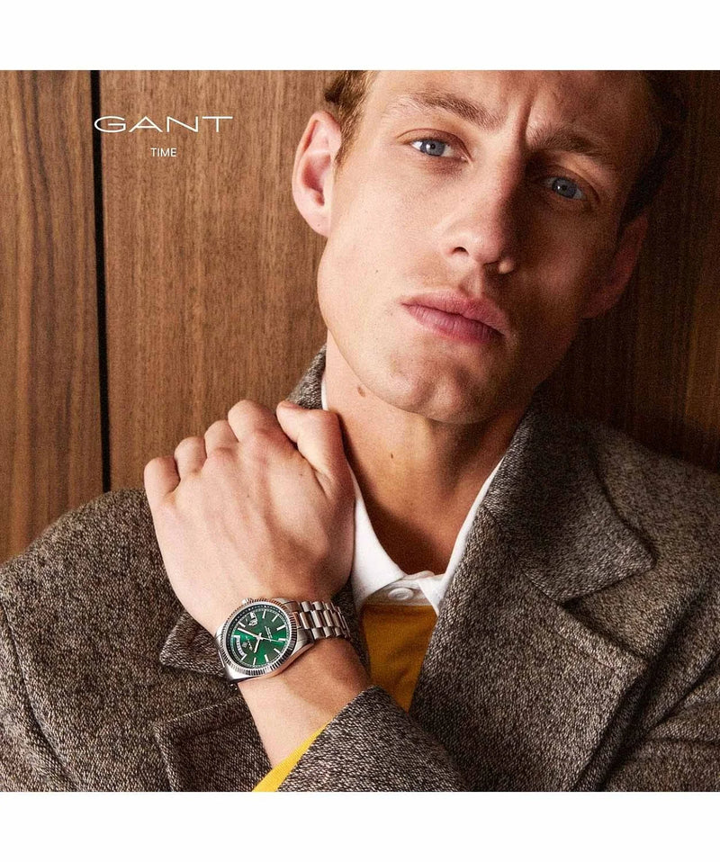 GANT Fairfax Men's Watch Silver Green Dial Day-Date GTG189003