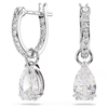 Stilla Drop Earrings Pear White Swarovski