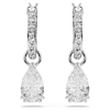 Stilla Drop Earrings Pear White Swarovski
