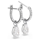 Stilla Drop Earrings Pear White Swarovski