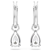 Stilla Drop Earrings Pear White Swarovski