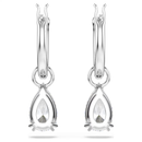 Stilla Drop Earrings Pear White Swarovski