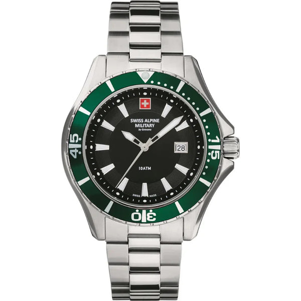 Swiss Alpine Military Aquatech Men's Green Watch 7040.1134