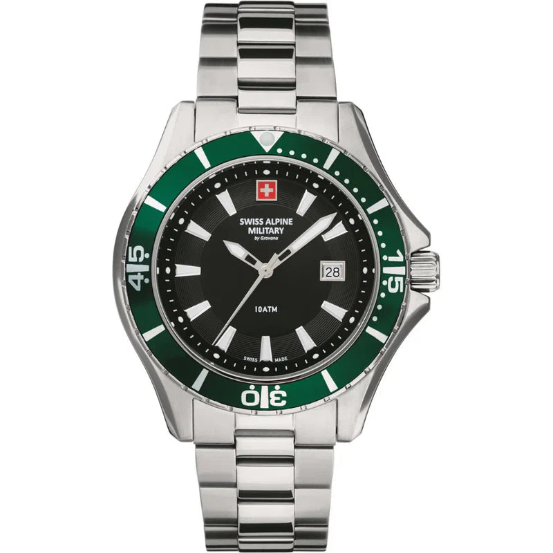 Swiss Alpine Military Aquatech Men's Green Watch 7040.1134