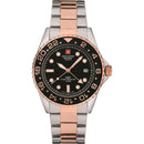 Swiss Alpine Military Master Diver GMT Men's Two-Tone Rootbeer Watch 7052.1157