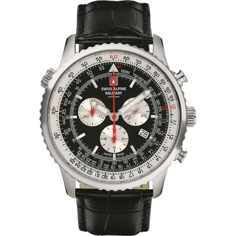 Swiss Alpine Military Viper Men's Black Chronograph Watch 7078.9537