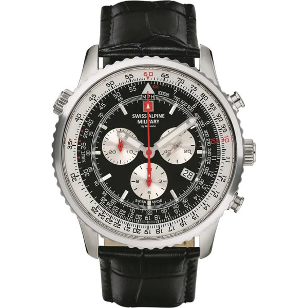 Swiss Alpine Military Viper Men's Black Chronograph Watch 7078.9537