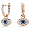 Symbolica Evil Eye Drop Earrings Rose Gold Swarovski