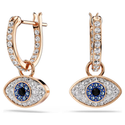 Symbolica Evil Eye Drop Earrings Rose Gold Swarovski