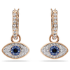 Symbolica Evil Eye Drop Earrings Rose Gold Swarovski