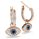 Symbolica Evil Eye Drop Earrings Rose Gold Swarovski