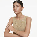 Swarovski Una Angelic Bracelet & Necklace Set Round Cut Gold 5720506