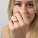 Round Solitaire Twisted Engagement Ring DiamondStatus