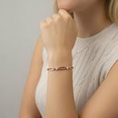 Round Diamond Paperclip Bracelet 1CT Rose Gold CLR2001-R