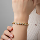 Round Diamond Tennis Bezel Bracelet