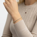 Round Diamond Cluster XO Bracelet