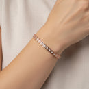 Round Diamond Heart Tennis Bracelet
