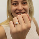 Round Solitaire Twisted Engagement Ring DiamondStatus