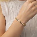 Round Diamond Heart Tennis Bracelet