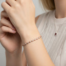 Round Diamond Cluster XO Bracelet