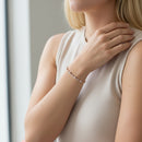 Round Diamond Cluster Tennis Bracelet