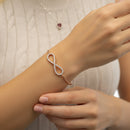 Diamond Pavé Infinity Chain Slider Bracelet