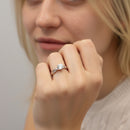 Round Solitaire Twisted Engagement Ring DiamondStatus