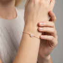 Diamond Heart Motif Bracelet