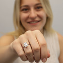 Emerald Solitaire Engagement Ring DiamondStatus