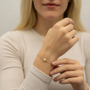 Round Rub Over Single Diamond Bracelet