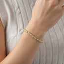 Round Diamond Floral XO Bracelet