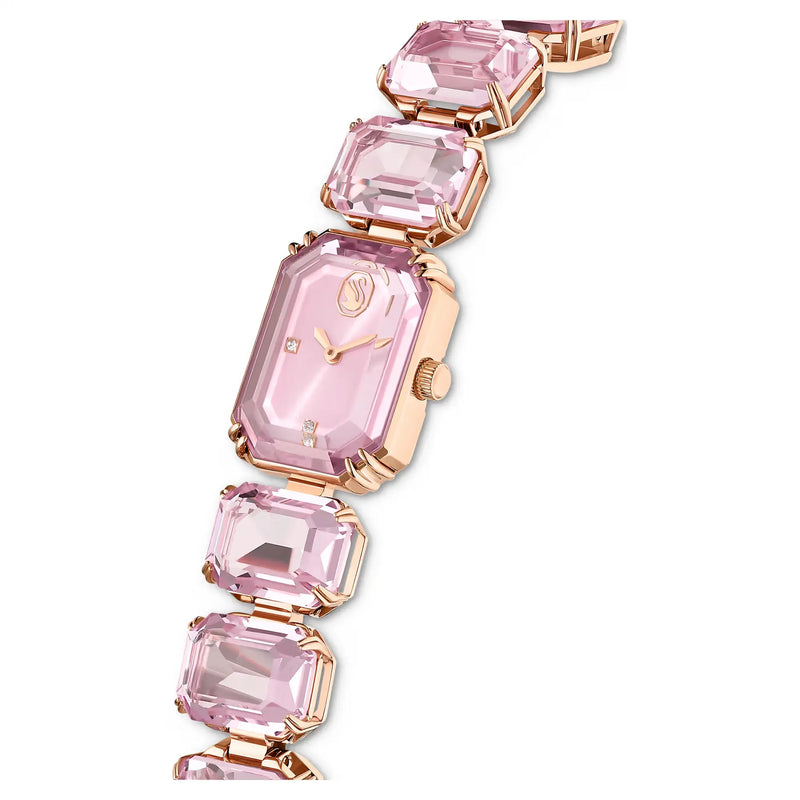 Swarovski Ladies Watch Pink Octagon Cut Crystals 5729843
