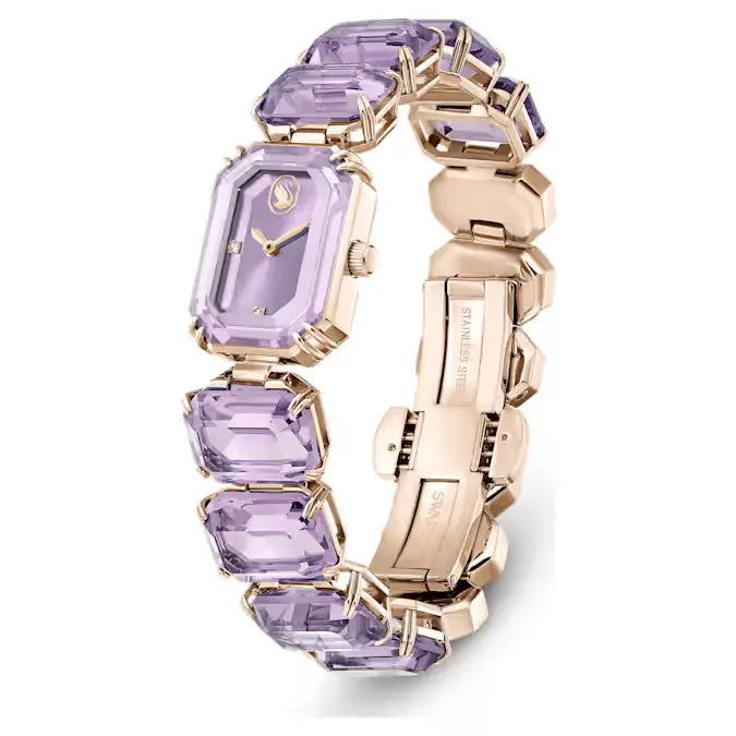 Swarovski Ladies Watch Purple Octagon Cut Crystals 5722364