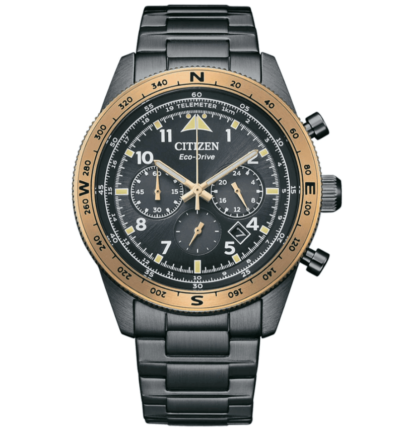Citizen Future Force Eco-Drive Men's Black Chronograph Watch CA4556-89E - WatchStatus Ltd