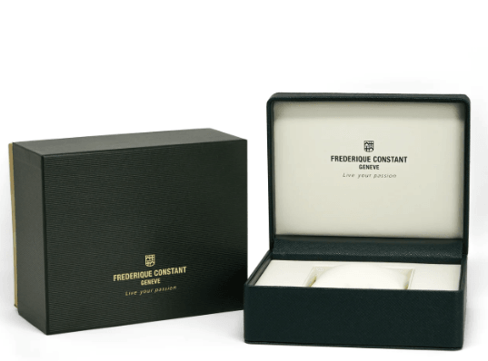 Frederique Constant Slimline Watch Men's Gold with Brown Leather FC-220V5S5 - WatchStatus Ltd
