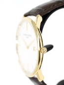 Frederique Constant Slimline Watch Men's Gold with Brown Leather FC-220V5S5 - WatchStatus Ltd