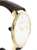Frederique Constant Slimline Watch Men's Gold with Brown Leather FC-220V5S5 - WatchStatus Ltd