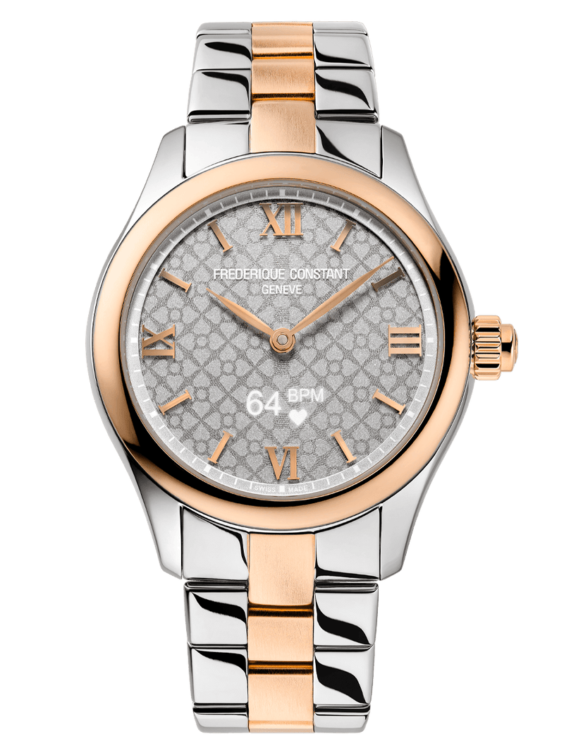 Frederique Constant Vitality Ladies Two-Tone Smart Watch FC-286BG3B2B - WatchStatus Ltd