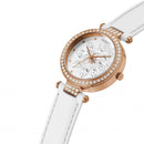 Guess Full Bloom Ladies White Leather 32mm Watch GW0382L3 - WatchStatus Ltd