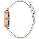 Guess Full Bloom Ladies White Leather 32mm Watch GW0382L3 - WatchStatus Ltd
