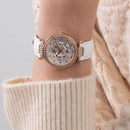 Guess Full Bloom Ladies White Leather 32mm Watch GW0382L3 - WatchStatus Ltd