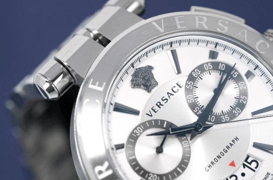 Versace Aion Men's Silver Chronograph Watch VE1D00319 - WatchStatus Ltd