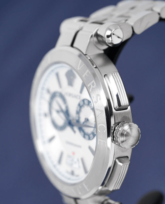 Versace Aion Men's Silver Chronograph Watch VE1D00319 - WatchStatus Ltd