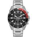 Bulova 98B344 Men’s Classic Chrono Silver/Black Chronograph Watch - WATCHES